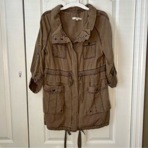 Ann Taylor loft brown women’s anorak jacket, size medium